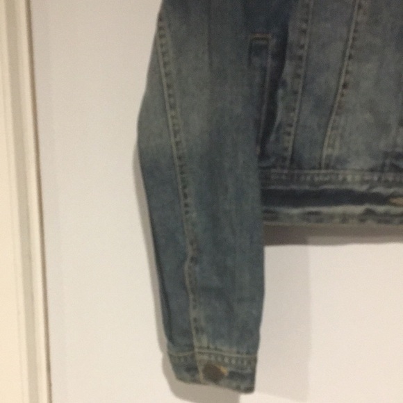 Bongo Vintage cropped denim Jean Jacket Sz Medium - Picture 7 of 7